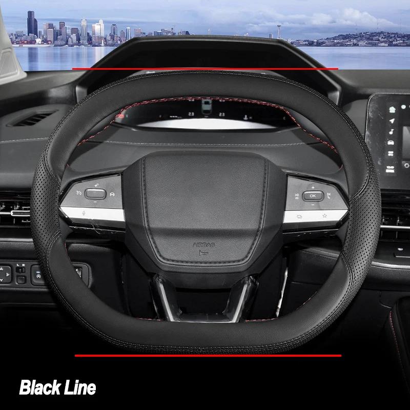 High Quality Leather Braid on Car Steering Wheel Cover for Changan Chana UNIK UNI-V CS55 Plus CS75plus CS75 Wrap Protector