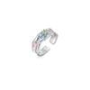 Sophisticated Heart Shaped Ring For Women Adjustable And Trendy Silver Plated Fashion Jewelry