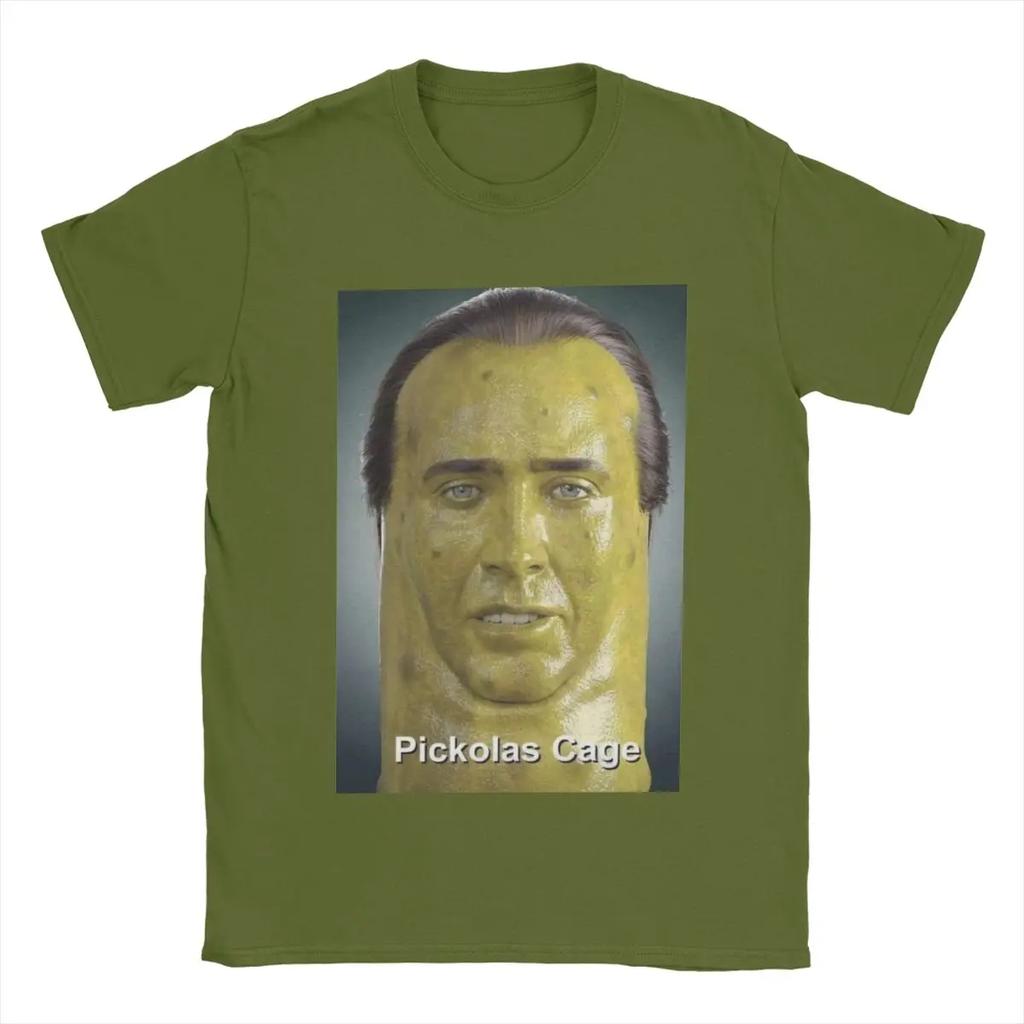 Herren Picolas Cage Nicolas Cage T-Shirts Reine Baumwolle Kleidung Lustige Kurzarm Rundhals T-Shirts Bedrucktes T-Shirt