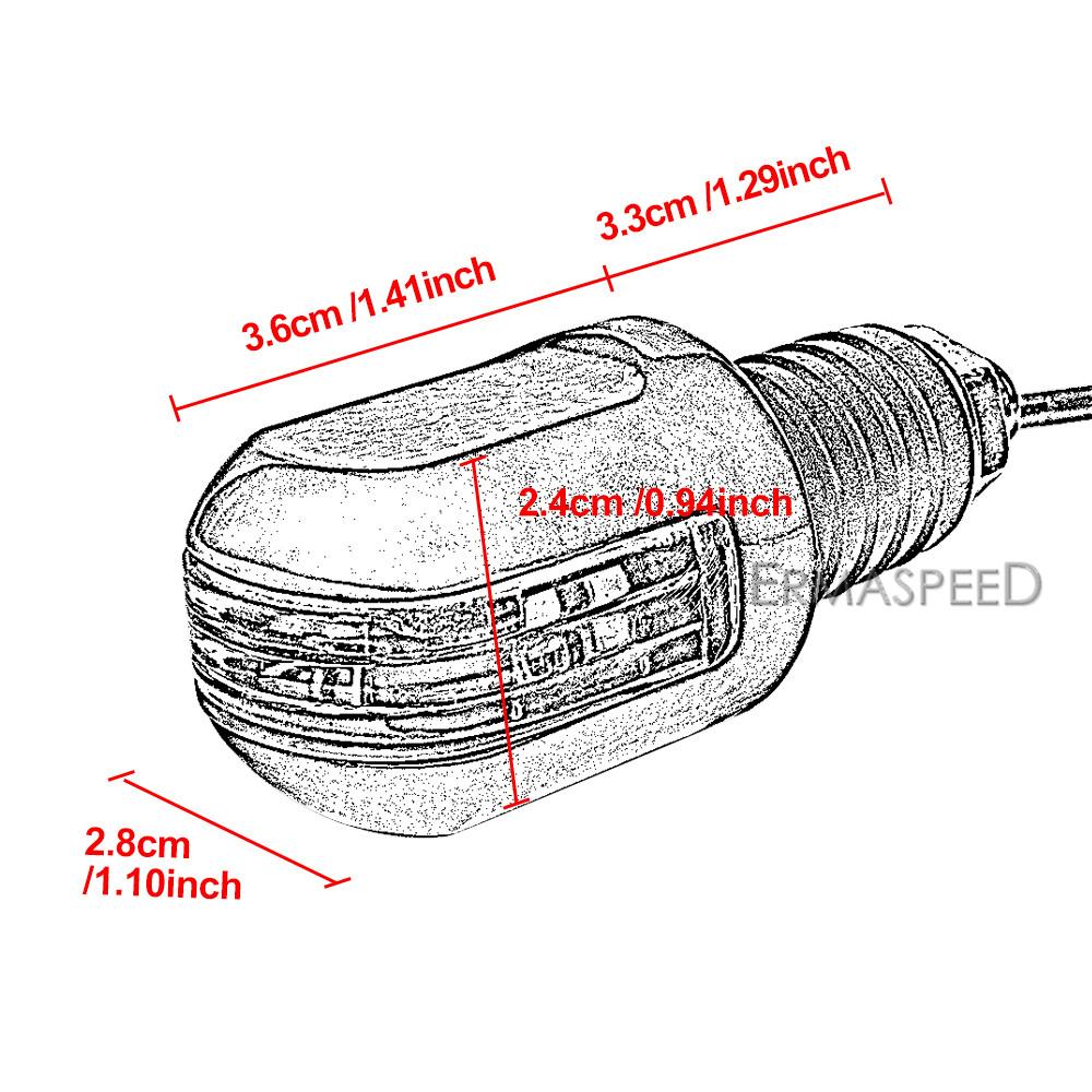 Universal LED Handlebar End Turn Signal Light 22MM Handle Bar End Grip Plug Lamp Blinker For Motorcycle Dirt Bike Scooter