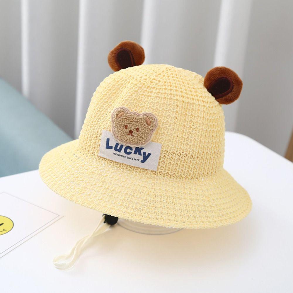 Cartoon Bär Kinder Sonnenhüte Sonnenschutz Sonnencreme Fischerhut Mädchen und Jungen