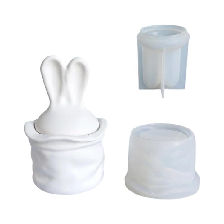 Cute Animal Silicone Mold Set for Crafting Unique Candle and Small Decorative PiecesP ortable Silicone Jar Mold 1