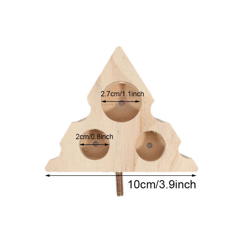 Pet Bird Parrot Wood Foraging Platform Stand Rack Triangle/Square Chewing Bites Intelligence Feeders Natural Stand For Parrots
