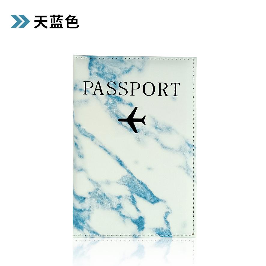 PU-Leder-Reisepasshülle Einfaches Flugzeug-Buchstaben-Druck Damen Herren Reise-Reisepass-Etui-Halter Mode Hochzeitsgeschenk