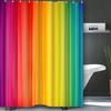 Colorful Stripe Bathing Curtain Bathroom Abstract Figure Shower Curtain Waterproof With 12 Hooks Home Deco Free Ship
