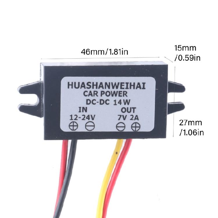 12V-24V To 7V 2A/3A Converters Waterproof Voltages Reducers For Truck Boats Electronic Accessories