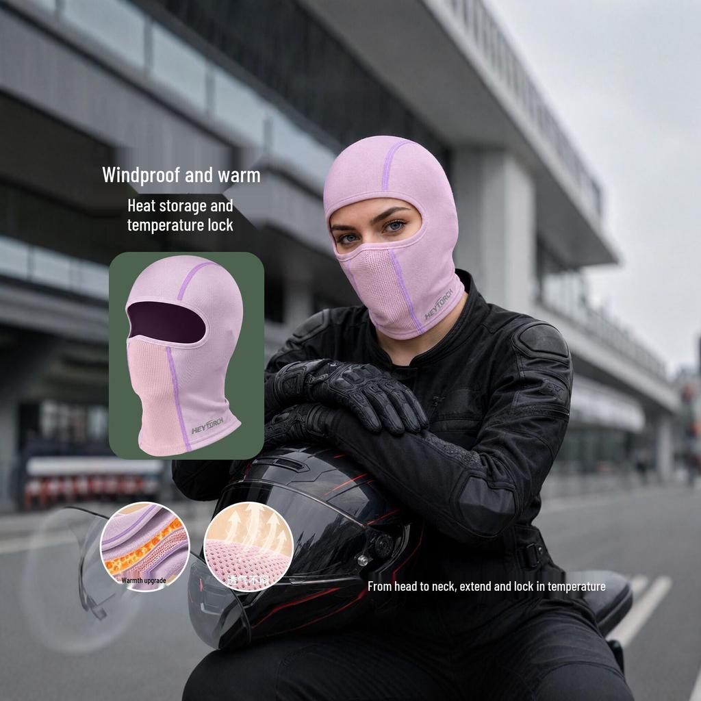 Windproof Winter Cycling Face Mask & Neck Guard for Men/Women – Helmet Liner with Cold Protection & Breathability