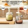 Retractable Spoon Glass Seasoning Bottle Moisture Proof Salt Storage Box Spice Container  Home Use