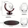 Whiskey Decanter Globe Set with 2 Glasses Bourbon Rum Scotch Crystal Clear Decanter Sets Cool Gifts for Husband Whiskey Lover