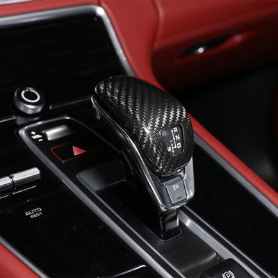Pro Panameru 971 Kryt hlavy řadicí páky z uhlíkových vláken pro automatickou středovou konzoli, samolepka, autopříslušenství