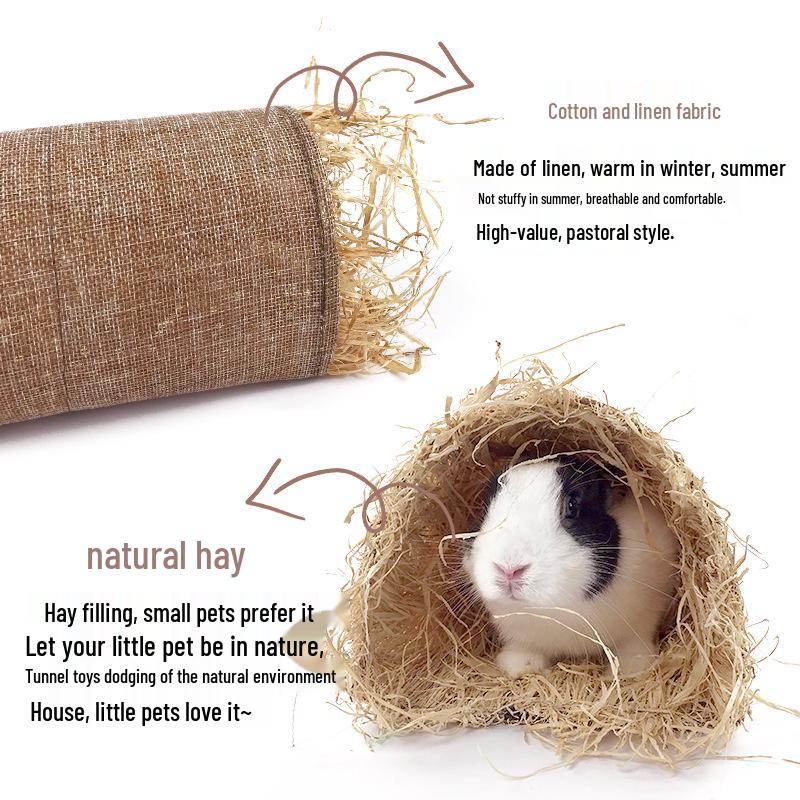Radish Valley Small Pet Tunnel Toy: Grass Nest for Rabbits, Chinchillas, Hamsters, Guinea Pigs