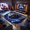 1PC Custom Name Eagle Power Fantasy Art Theme Floor Mat Ideal for Living Room, Game Rooms, Office, Bedroom,Floor Mat Playful Design