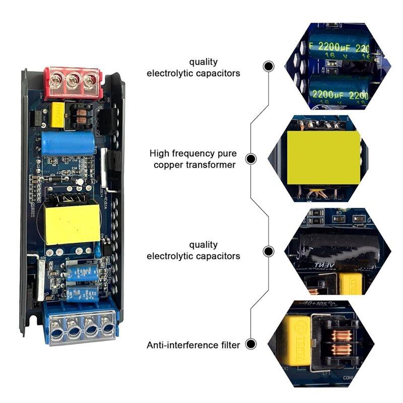 ABBP-LED Driver 200W 24V DC Low Voltage Transformer Power Supply Transformer Adapter AC 110V To 24V DC