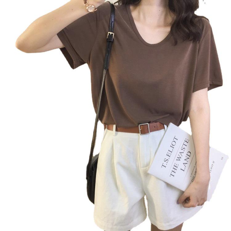 2025 Women's Short-Sleeve V-Neck T-Shirt: Stylish, Slim Fit Summer Top