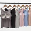 Canottiera Estiva in Modal con Coppe a Cinque Dita e Imbottitura sul Seno, Spalline Larghe da Donna, Top Lingerie da Donna