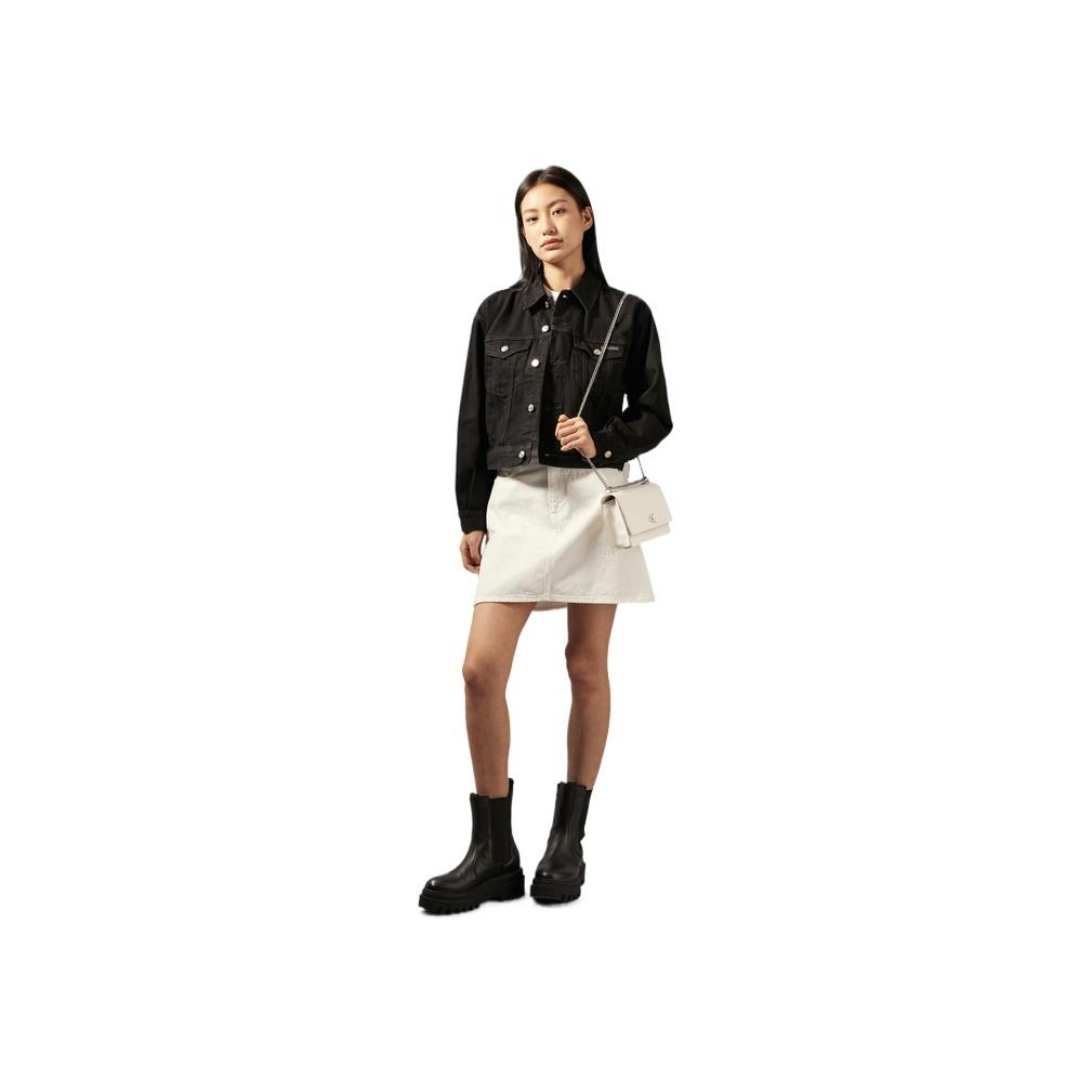New CALVIN KLEIN Blended Material Shoulder Bag Women's DH2806-GTR
