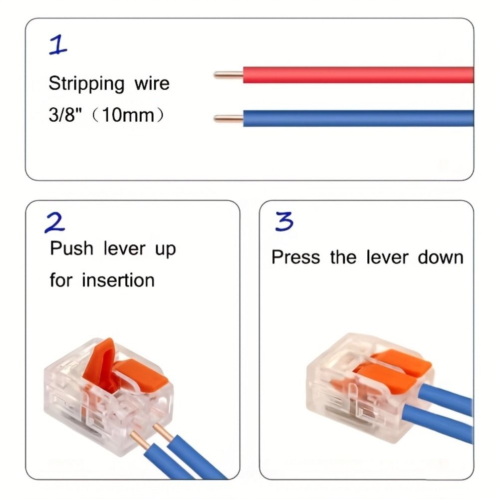 90 PCS Push-in Wire Connector Assortment Pack Electrical Lever Wire Connectors  Flexible Wires
