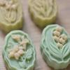 White Moon Cake Mould Plastic Embossed Stamp Mold Lilies of The Valley Mooncake Mold  Kitchen