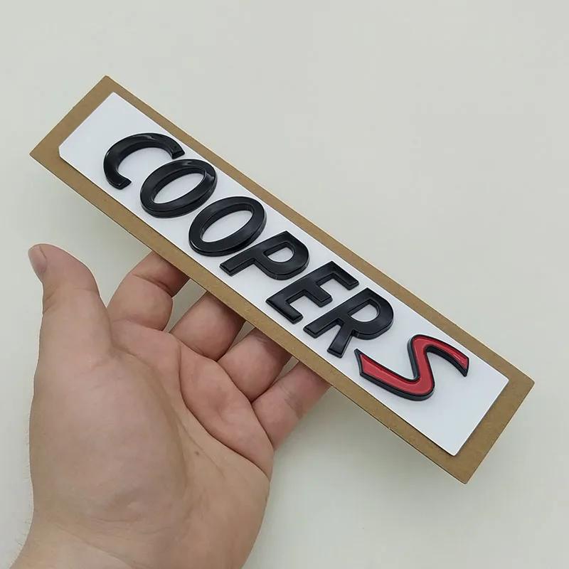 3D ABS Cooper S Letters Logo Emblem Badge Car Rear Trunk Decals Sticker For MINI R55 R56 F56 R50 R52 F55 JCW R53 Accessories