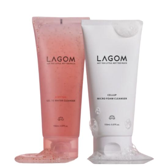 LAGOM REDY TOX Gel to Water Cleanser 150ml+Micro Foam Cleanser 150ml Set
