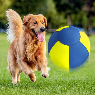 18 Inches Herding Ball for Dogs Inflatable Calming Jumbo Ball with Cover Tear-Resistant Dog Training Ball for Large Breeds Outdoor Active