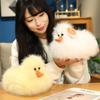 Cute simulation yellow duckling doll plush toy lying duck doll children accompany soothing doll