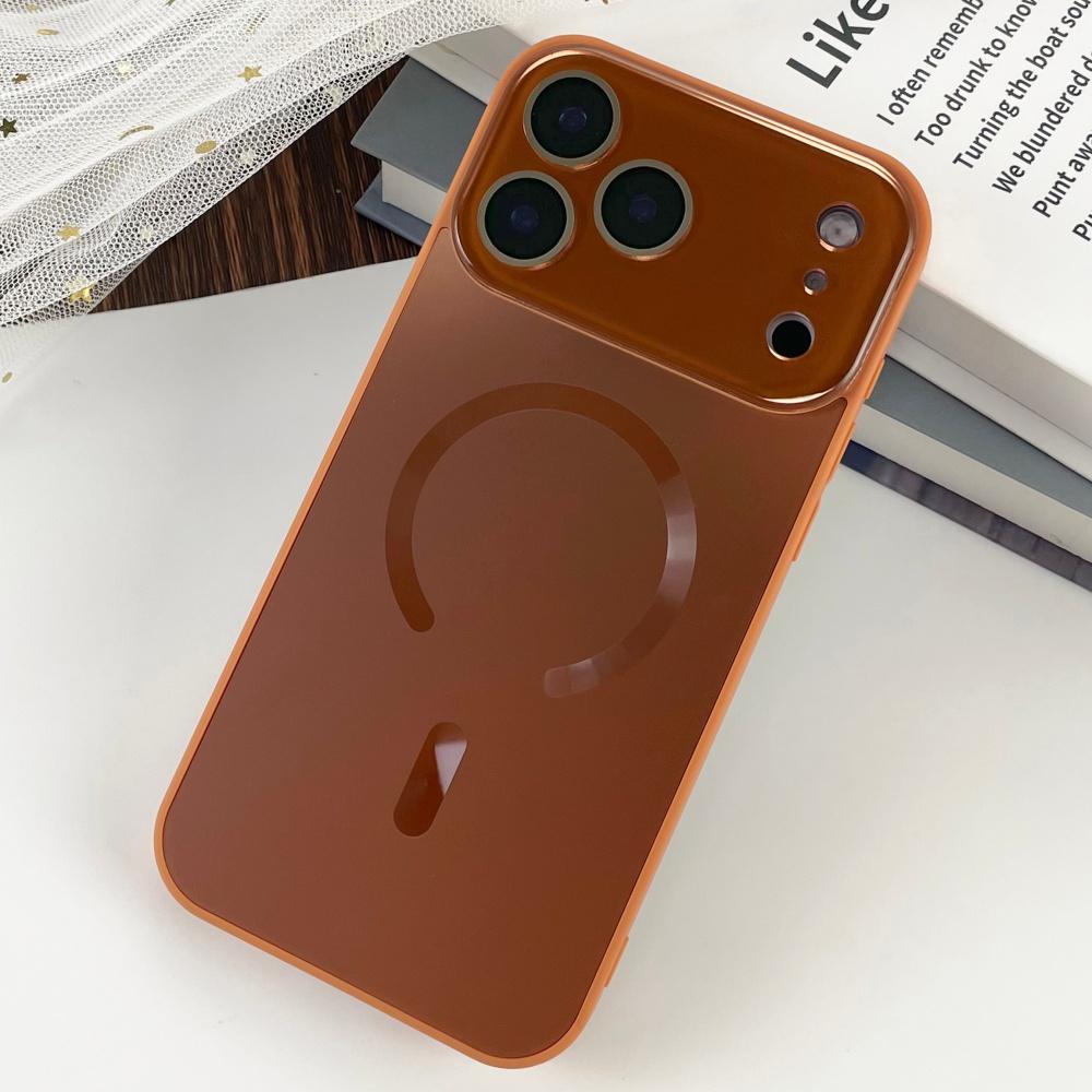 

Luxury Flowing Light Large Window Case For iPhone 17 Air 16 15 14 13 12 11 Pro Max for Magsafe Crystal Bright Magnetic Cover iPhone Air