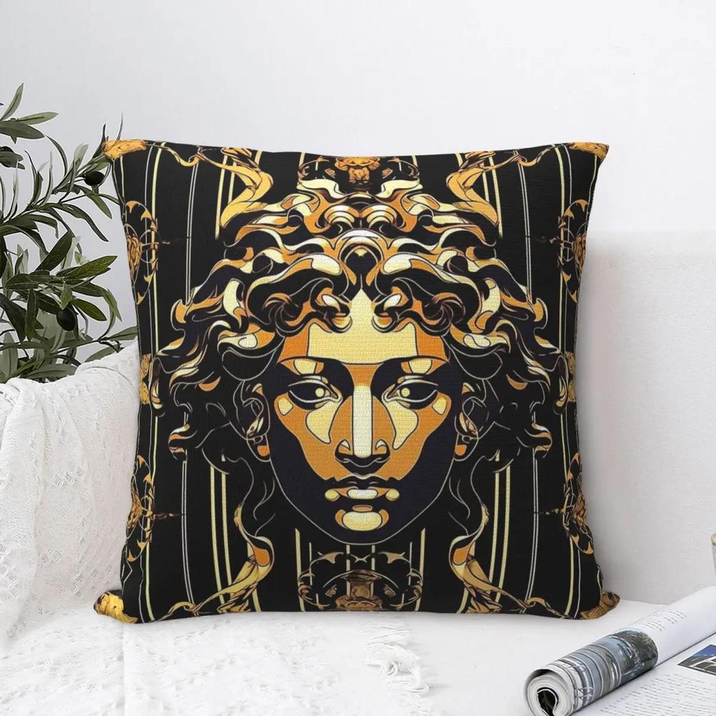 Medusa mit antikem kreativem Kunststil Nahtloses Muster Quadratischer Kissenbezug Kissenbezüge Kreativer Kissenbezug für Bett "x"