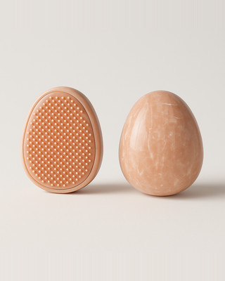 Scalp Massage Egg Shaped Comb Marble Anti-static Comb Small Portable Hair Styling Comb Professional Salon Hair Care Travel Comb