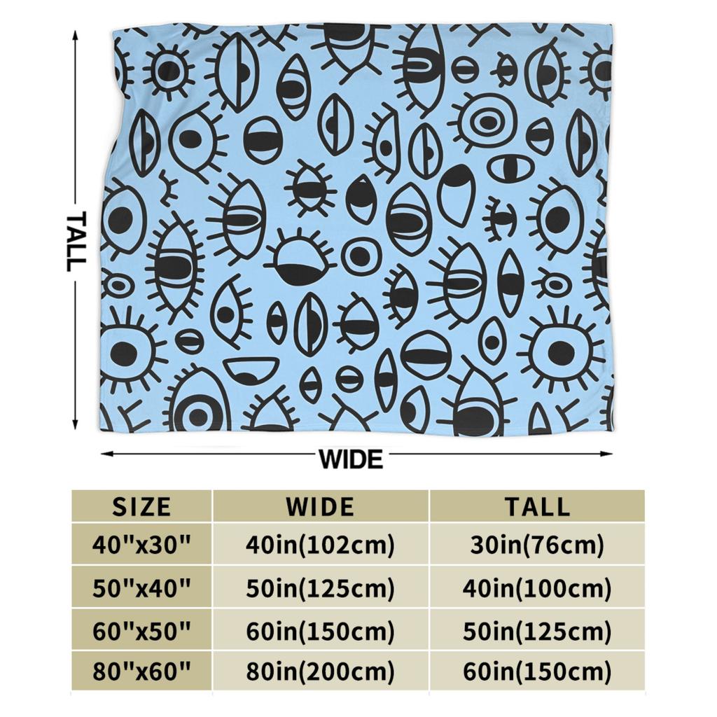 Eye Pattern Plush Blanket Children Flannel Throw Blanket For Couch Bed Warm ized Quality Bedspread Birthday Present
