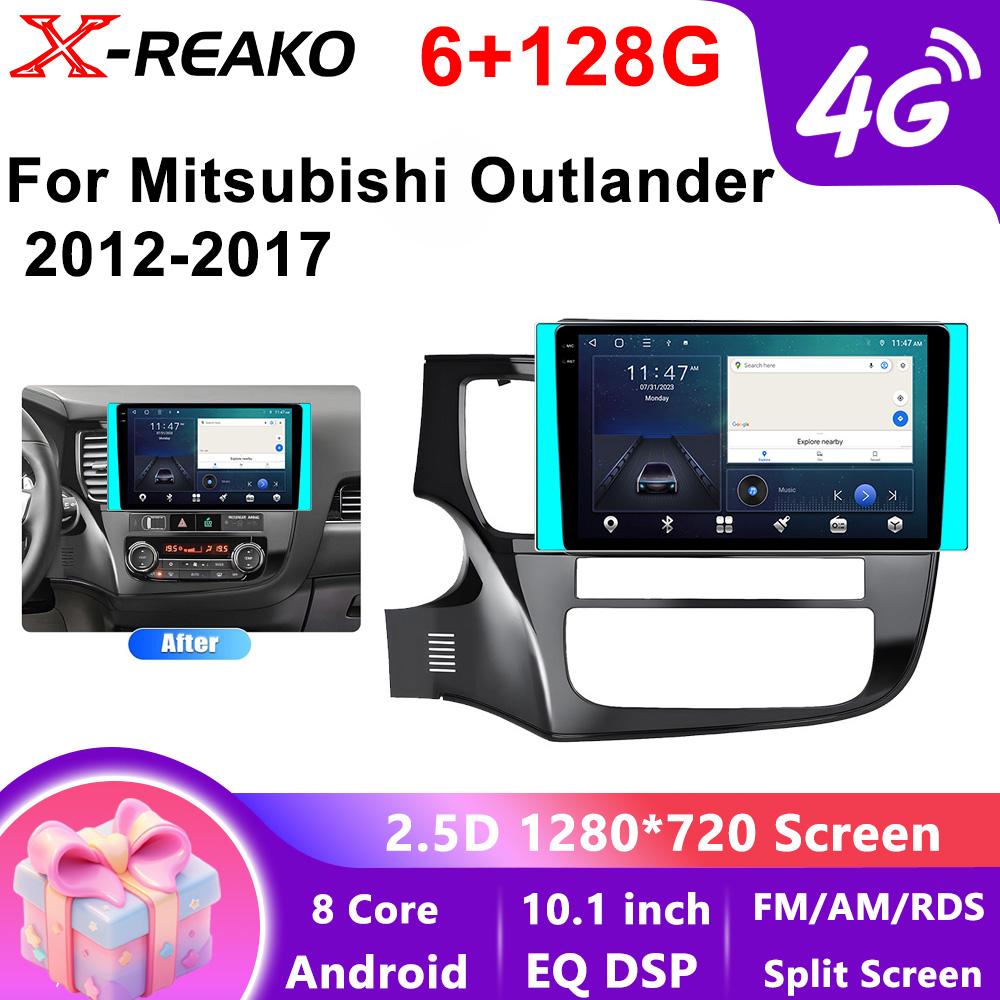 

4G+WIFI автомобильное радио для Mitsubishi Outlander 3 2012-2017 2018 стерео мультимедийный проигрыватель Android 12 GPS навигация головное устройство Carplay 8 core 6GB+128GB