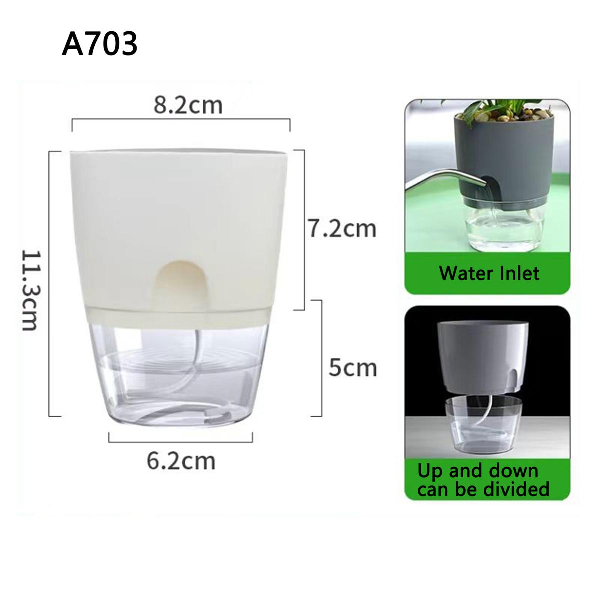 

2 Layer Soilless Cultivation Flower Pot Cotton Rope Self Watering Hydroponic Plant Basin Automatic Irrigation Lazy Flowerpot 1Pc