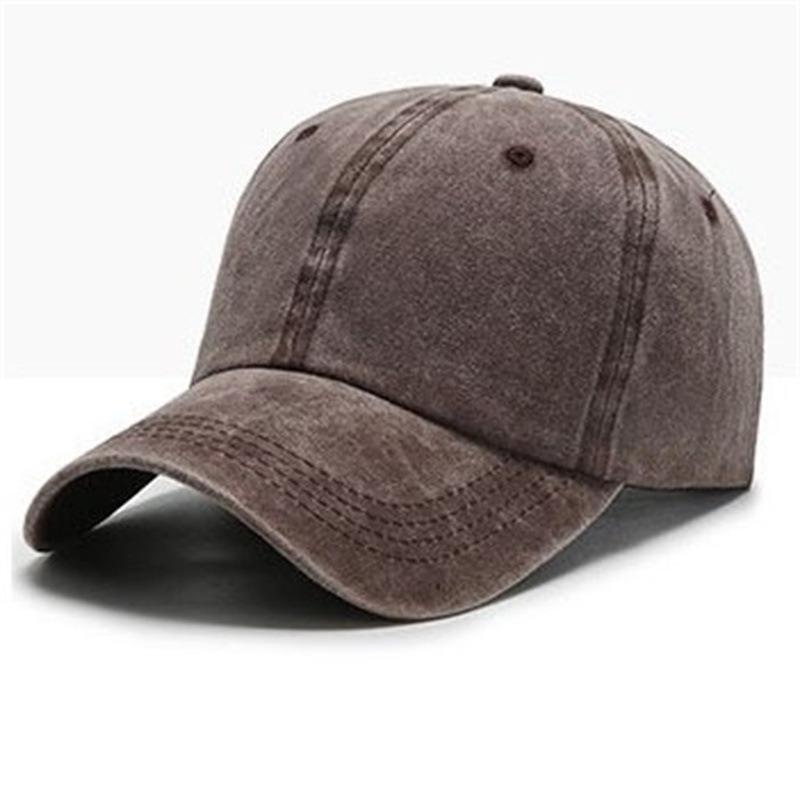 Fashion Bare Board Unisex Washed Retro Curved Brim Sunshade Solid Color Baseball Cap Travel Sunshade Women Tide Hat Hip Hop Cap