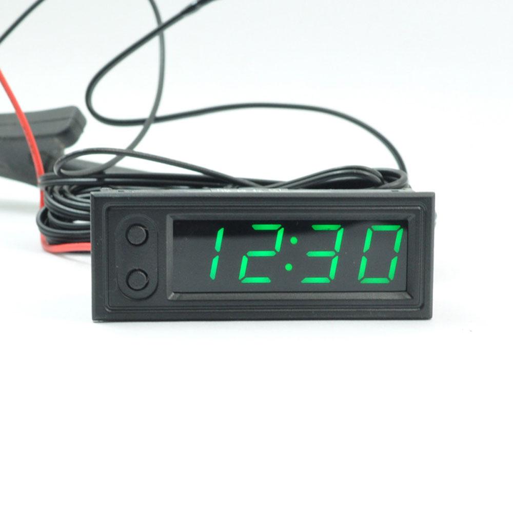 12V 3 In 1 Vehicle Auto Kit Thermomete + Voltmeter + Clock LED Digital Display