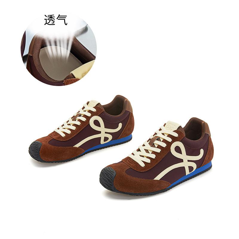 Leather men's Forrest Gump shoes 2025 autumn new flat-bottomed sports moral training shoes casual versatile board shoes fashion men's shoes