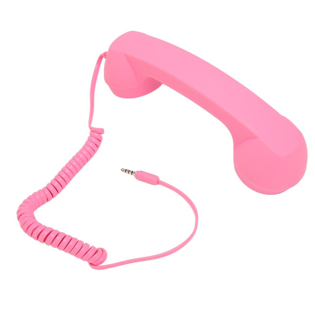 Cell Phone Handset 3.5mm Plug Retro Radiation Proof Wired Telephone Handset Receiver for Smartphone Computer