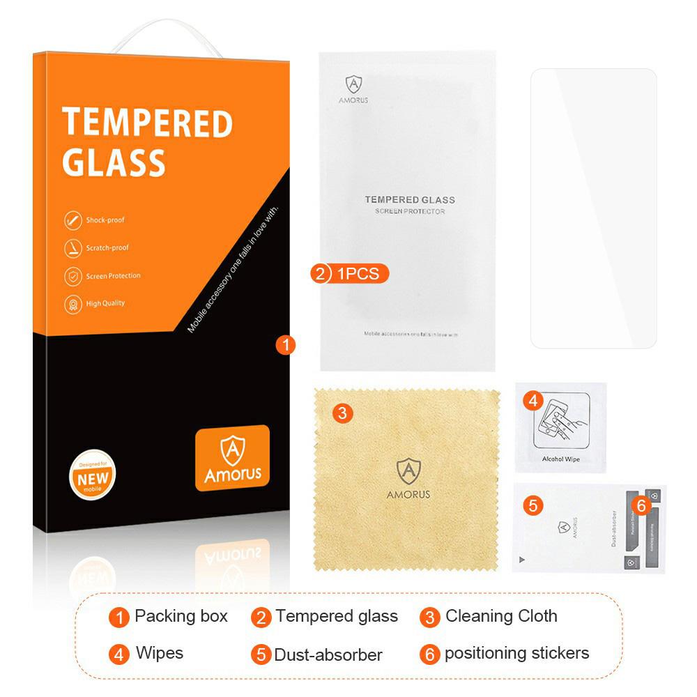 AMORUS For Motorola Edge 60 Stylus 5G Front Screen Protector 2.5D Arc Edge 9H High Aluminum-Silicon Glass Film