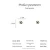 S925 Sterling Silver Needle Korean Drip Oil Black & White Plaid Round Stud Chessboard Pattern Dangle Earrings for Women.