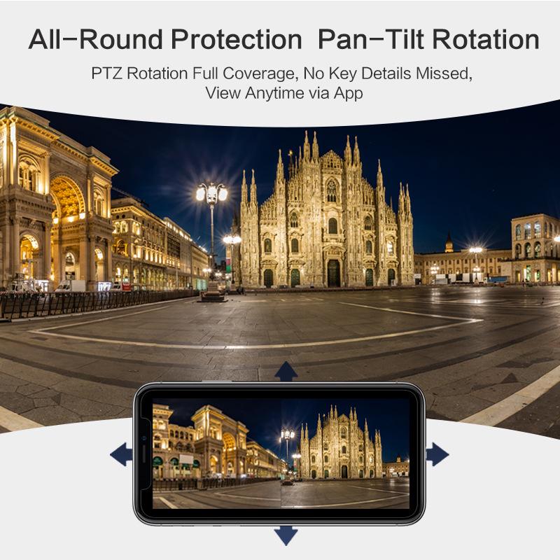Icsee Dual-Lens 5G WiFi Camera: HD Color Night Vision, Mobile-Powered Remote Outdoor Monitor