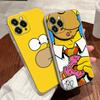 Cartoon Homer S-Simpson-Familie Transparente Handyhülle Für iPhone 17 Pro Max 17E 11 12 13 14 15 16 Pro Max Plus 17 Air 16E Hülle