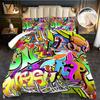 Winter Graffiti Style Duvet Cover Set Multi Size Quilt Cover Queen Size Bedroom Bedding Decoration Machine Washable Adult Boy Girl Bedroom