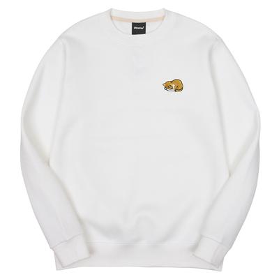 OKSTAR Sleepy Cheese Cat Embroidered Double-Sided Sweatshirt (Type B)