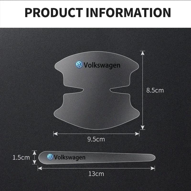 B5 Cars 2025 Hot For Volkswagen 8pcs Transparent Car Door Handle Cup Protector Stickers Protection Film for VW Volkswagen Golf P
