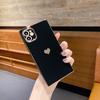 6D electroplated love square is suitable for iPhone17 Apple 15/16ProMax/XR all-inclusive silicone mobile phone case.