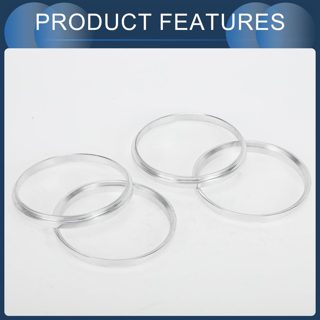 INFINAUTO Hub Centric Rings 74.1mm Inner to 82mm OD Vehicle Wheel Hub Rings Aluminum Alloy 4pcs