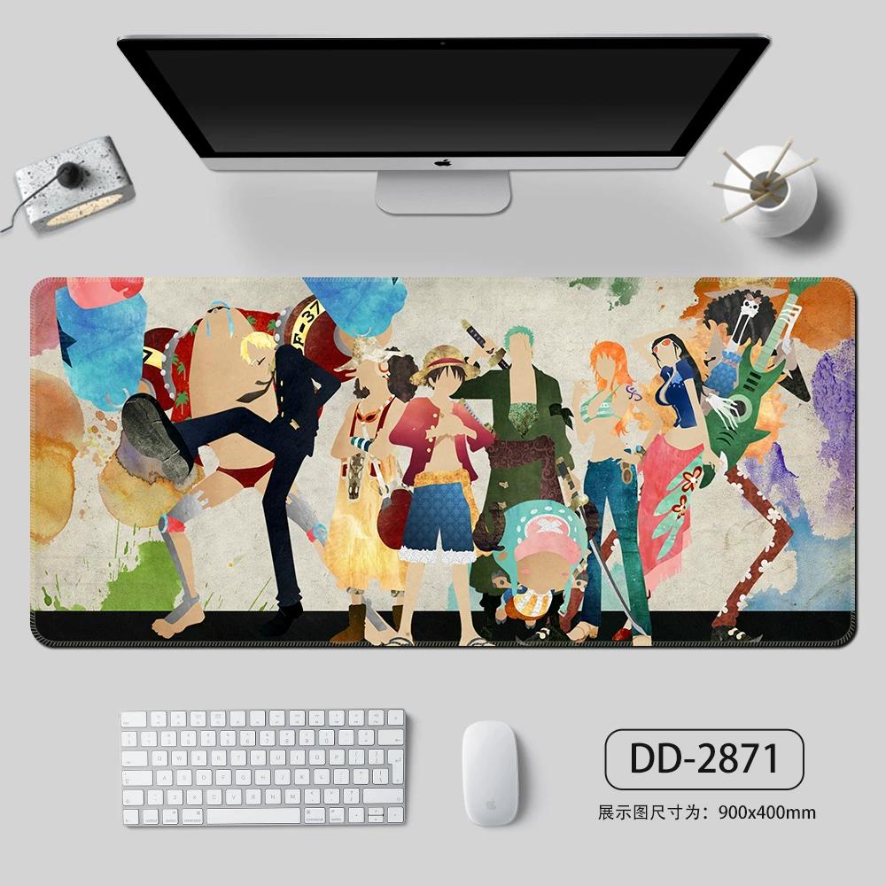 High Definition ONE PIECE Mouse Pad Oversize Boy Hot Blood Animation E-sports Keyboard Pad  Monkey D. Luffy Roronoa Zoro Computer Table Mat Animation