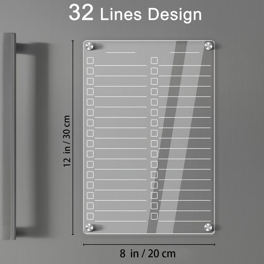

Magnetic Dry Erase Board for Fridge Small Dry Erase Memo Message Planner Board for Kitchen Office Home Fridge Magnet Decor