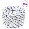 152303 vidaXL Boat Rope White 14 Mm 25 M Polypropylene