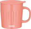 Thermos Vacuum Insulated Mug 550ml Coral Pink Embossed Large Capacity Model Dishwasher Safe CP JTA-550