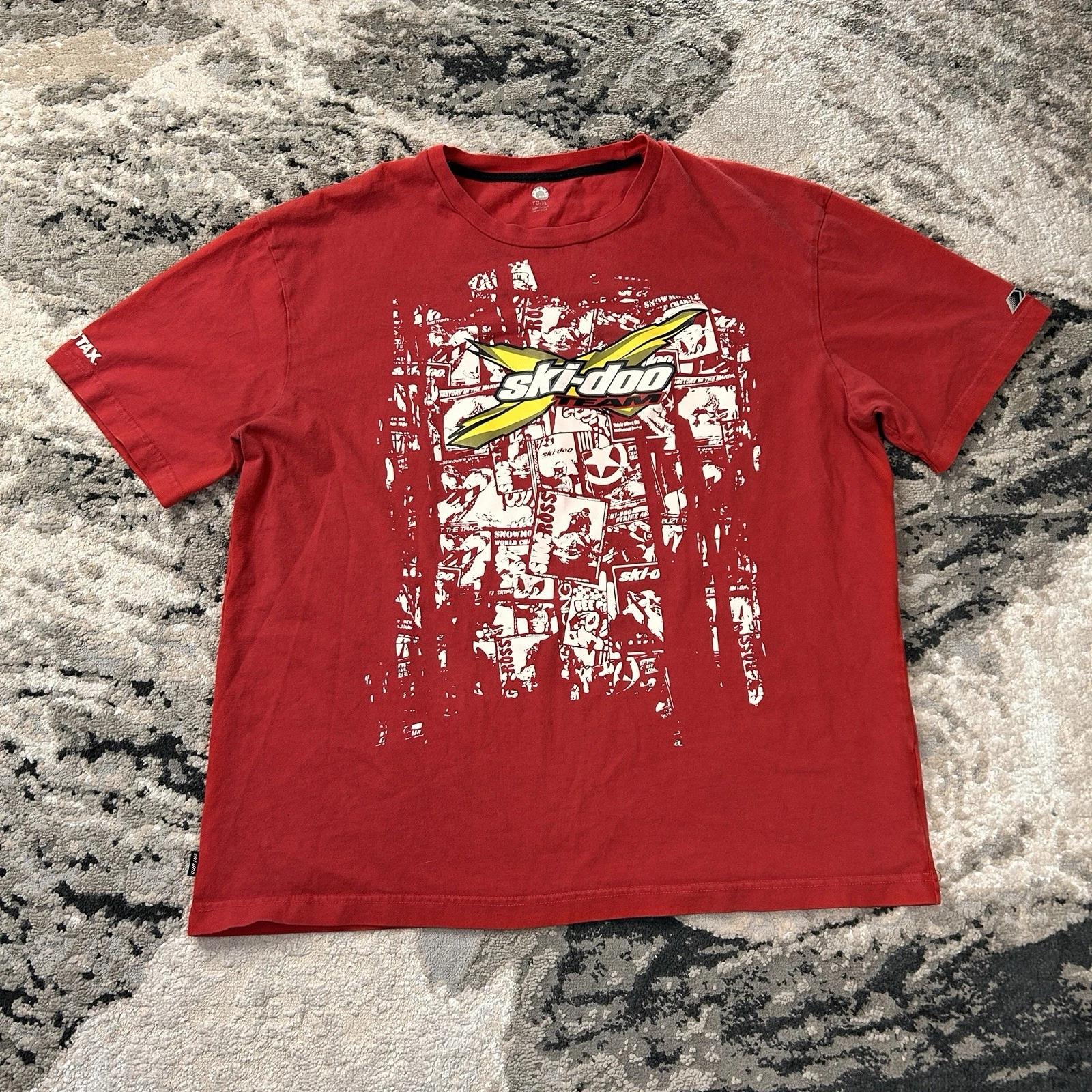 Ski-Doo Team Racing Graphic T-Shirt Red Men s Size XL Rotax XPS L